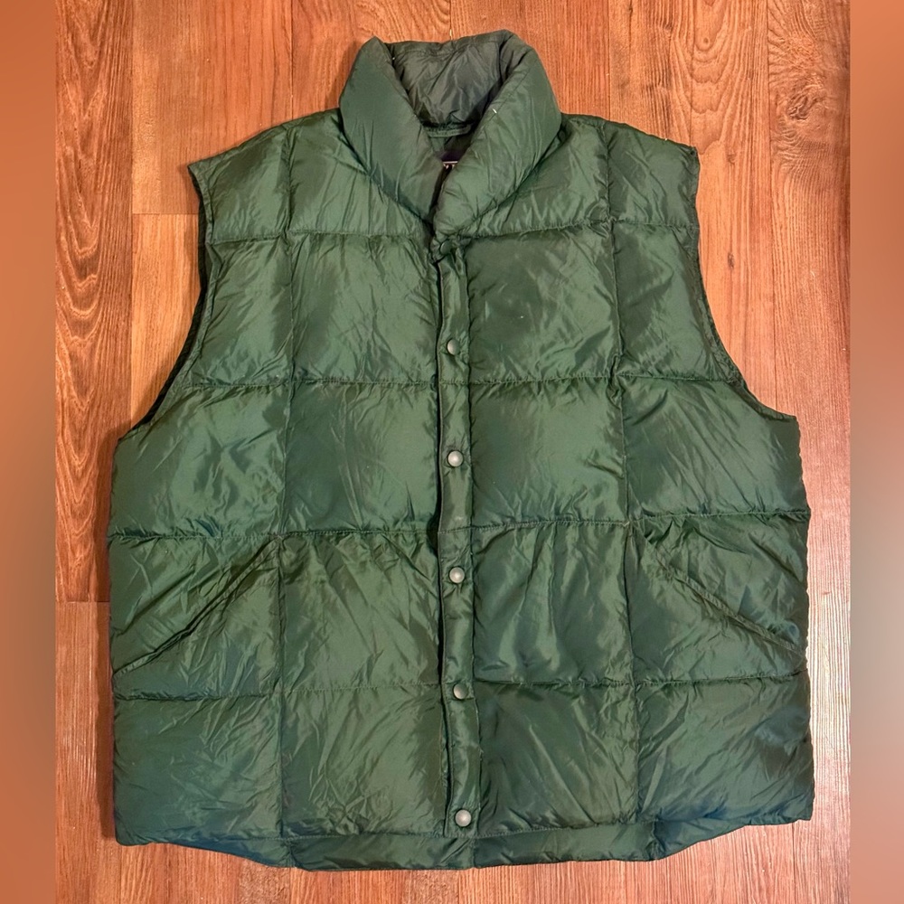 Lands' End Forest Green Puffer Vest